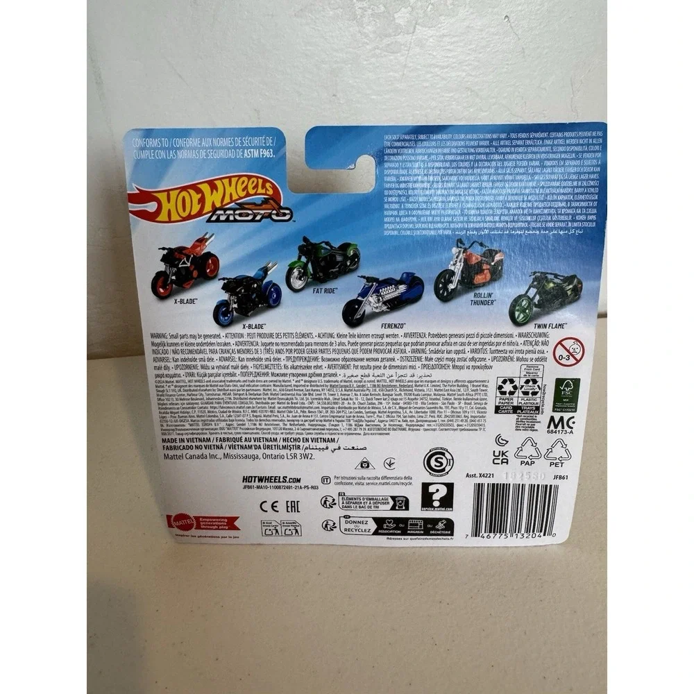 2024 HOT WHEELS MOTO TWIN FLAME MOTORCYCLE GREEN